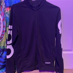 black adidas zip up jacket
